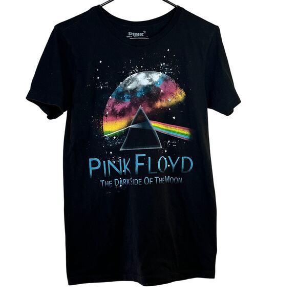 Pink Floyd Dark Side of the Moon T-Shirt Men's Small Black 100% Cotton Crew S/S - Picture 1 of 3